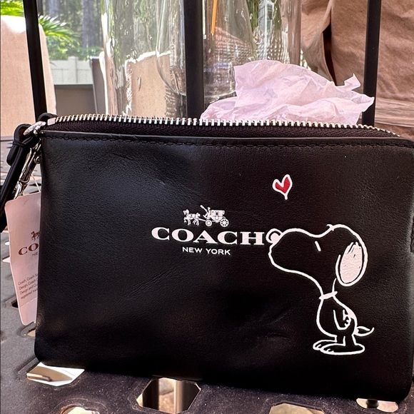 Coach Black Snoopy Clutch - Picture 2 of 12